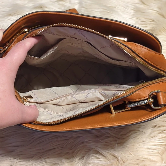 *new without tags* NWOT Steve Madden Leather Cross Body Satchel Floral Purse - Picture 9 of 10